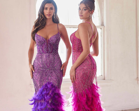 8. Hot pink evening dress , Unique evening gowns