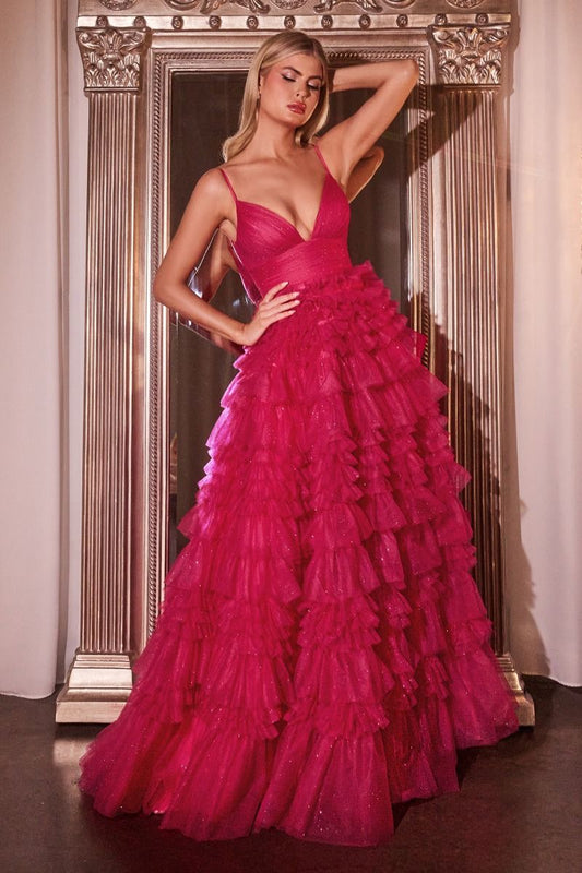 Whimsical Ruffled Layed Ball Gown