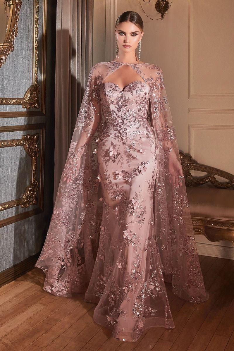 rose gold mermaid maxi gown for formal events