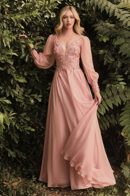 Long Sleeve Luxe Gown