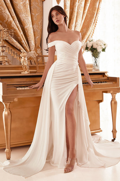 fitted silhouette accentuates curves with an attached tiered overskirt for movement and whimsy