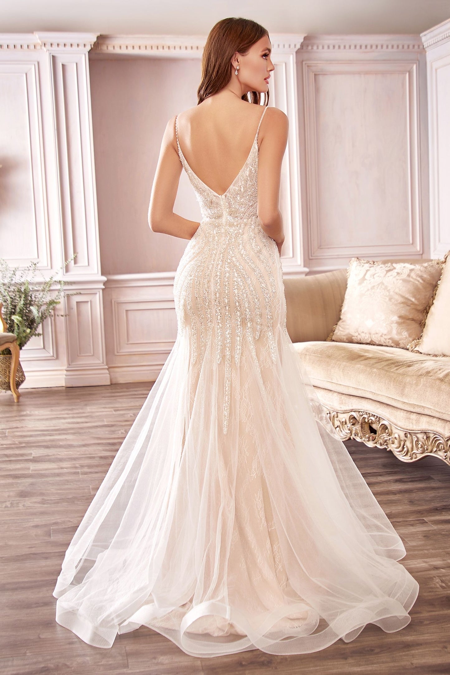 enchanting glitter mermaid wedding gown for a truly magical look