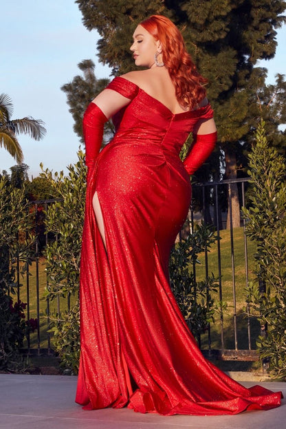 plus size red evening dress online