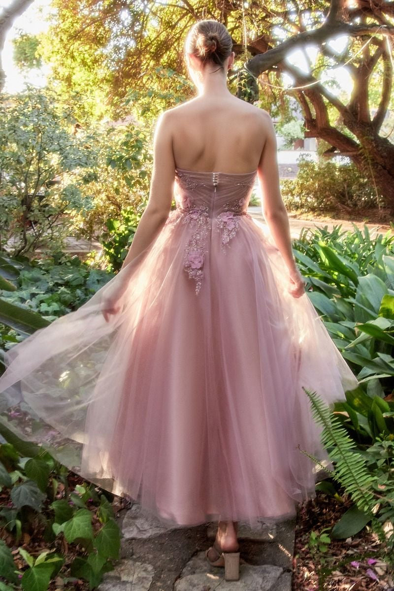 Fairytale Baby pink dress luxury fabric gown with flowers