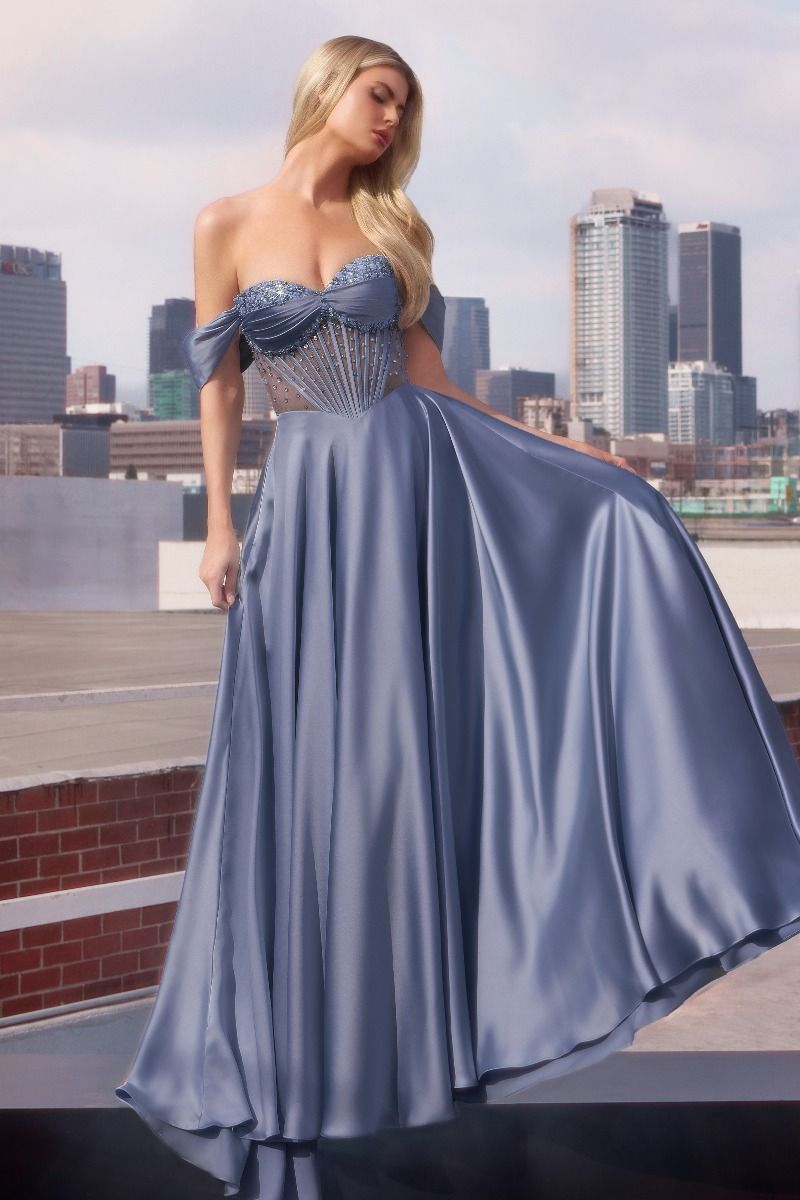 Brandy Strapless Beaded Gown