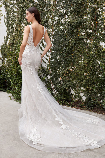 elegant white mermaid gown