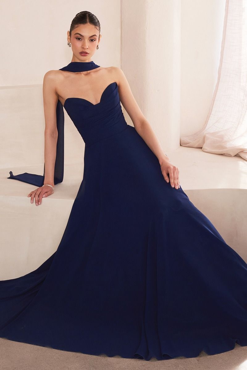Valentine Chiffon Strapless Sweetheart Dress