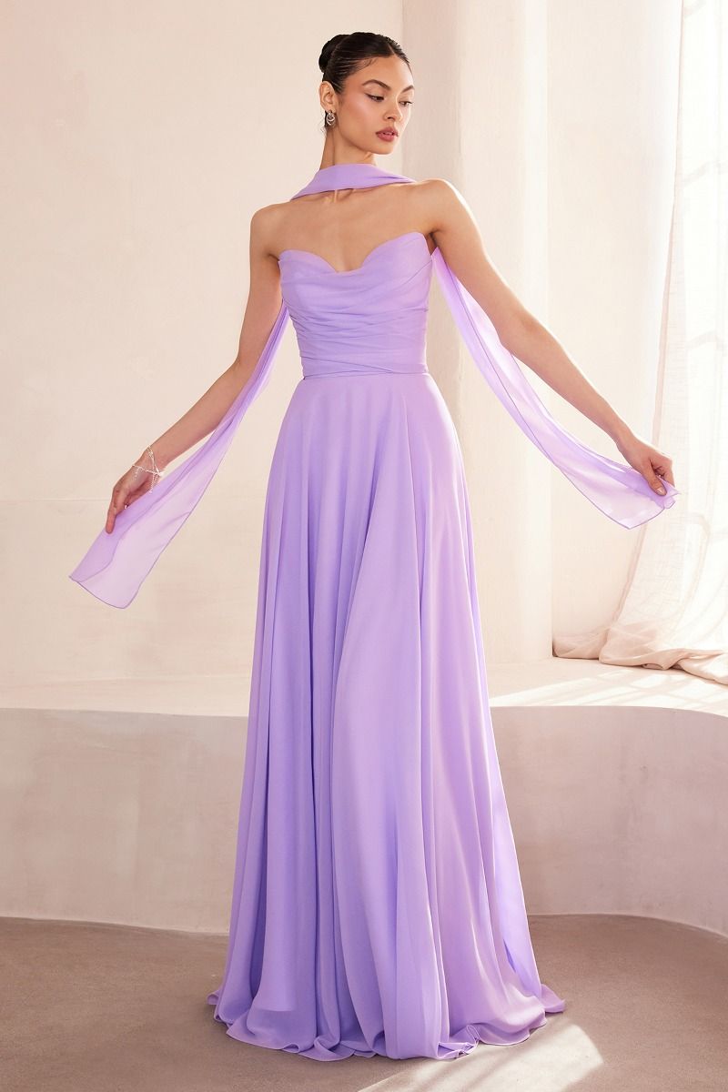 Valentine Chiffon Strapless Sweetheart Dress