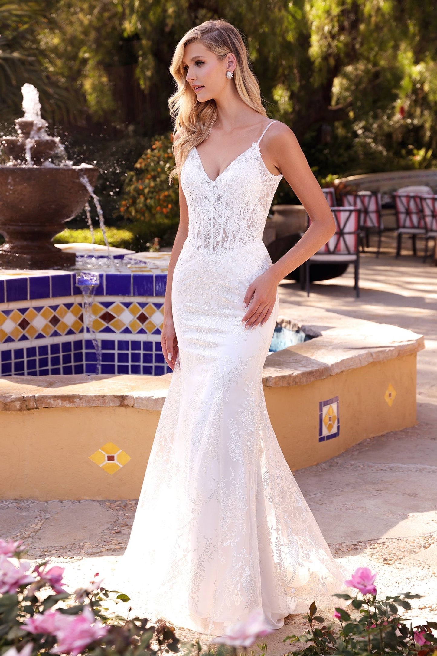 sophisticated and sexy mermaid gown with semi sheer corseted bodice vivienne westwood