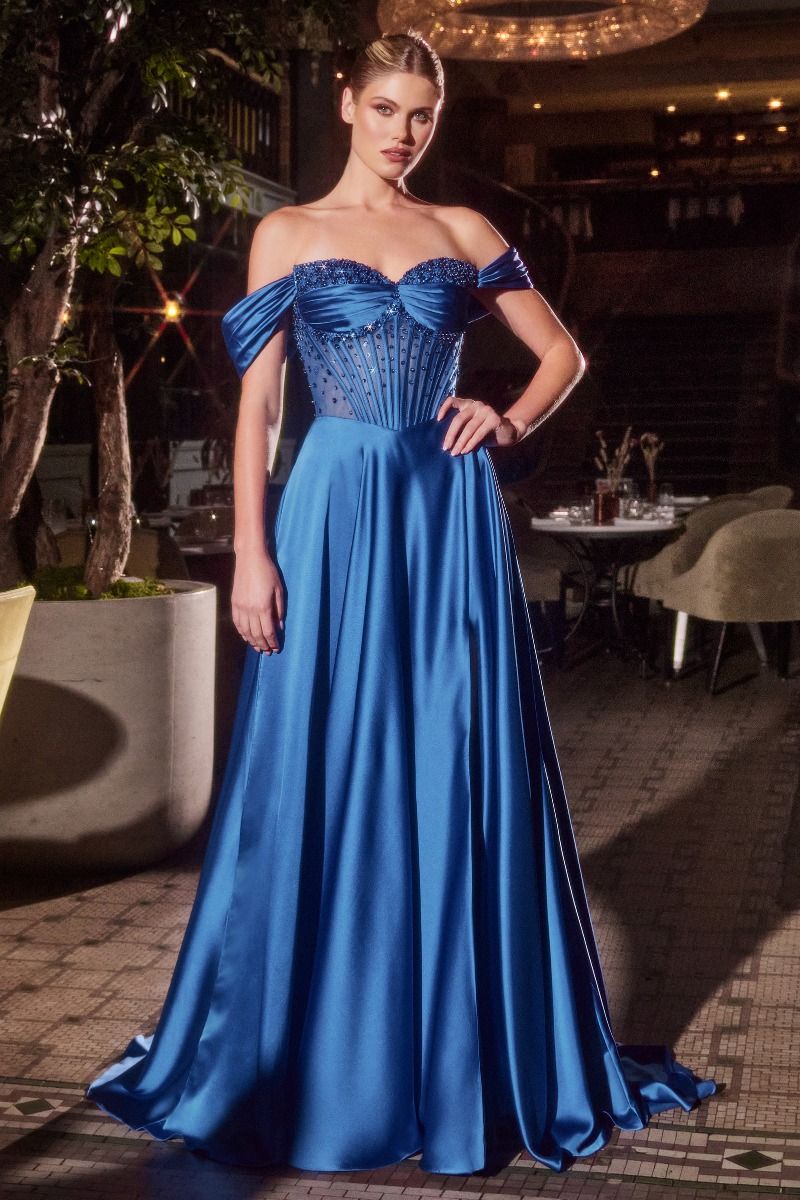 Brandy Strapless Beaded Gown