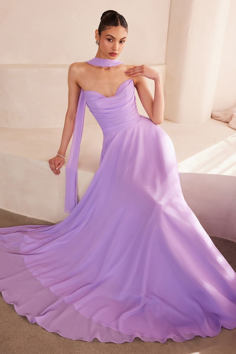 Valentine Chiffon Strapless Sweetheart Dress