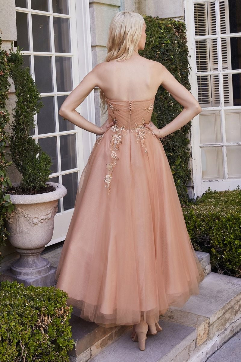 classy midi ball gown with bodice corset Fairytale chic fairycore luxury quality dress for prom night