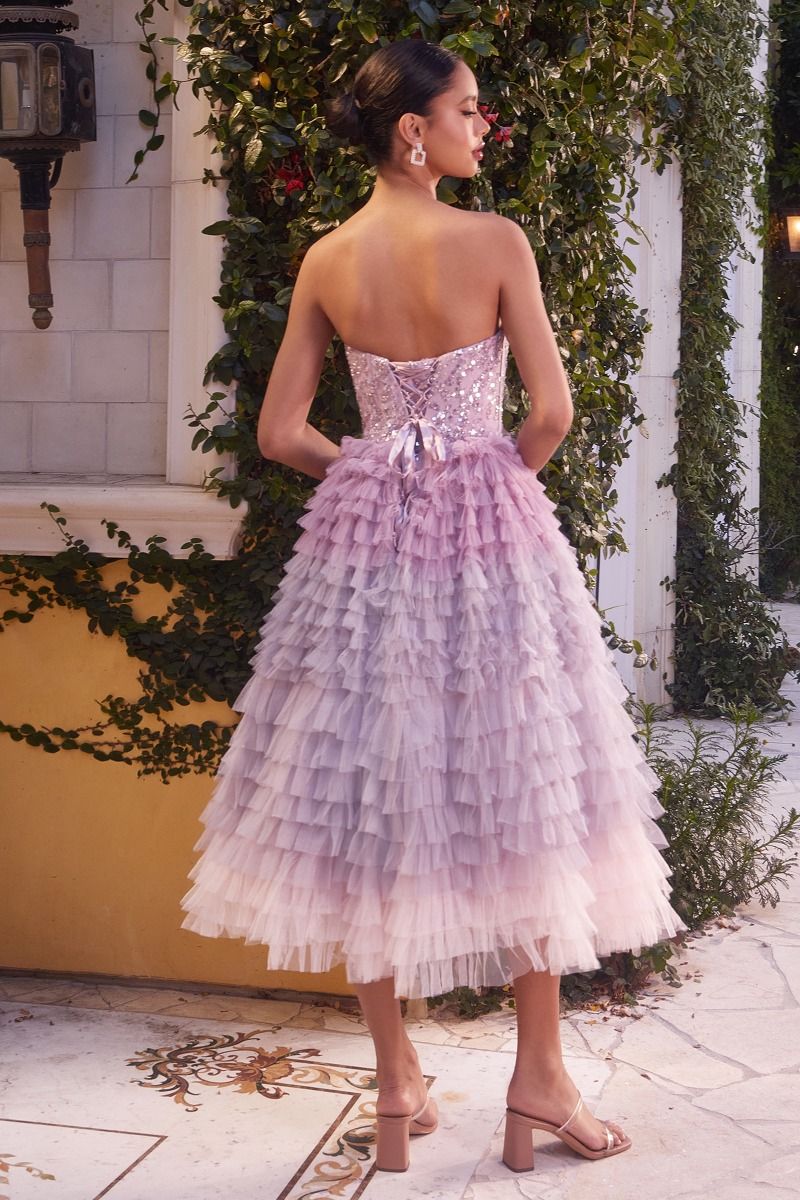 Thalia Ruffle Lavender Gown