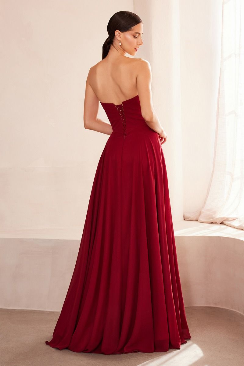 Valentine Chiffon Strapless Sweetheart Dress