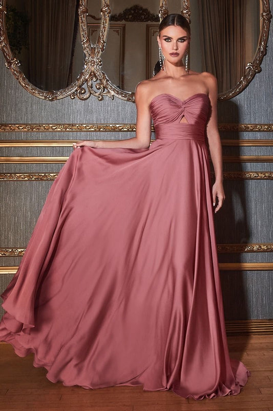 blush elegant bridesmaid dress with classy and simple style 
