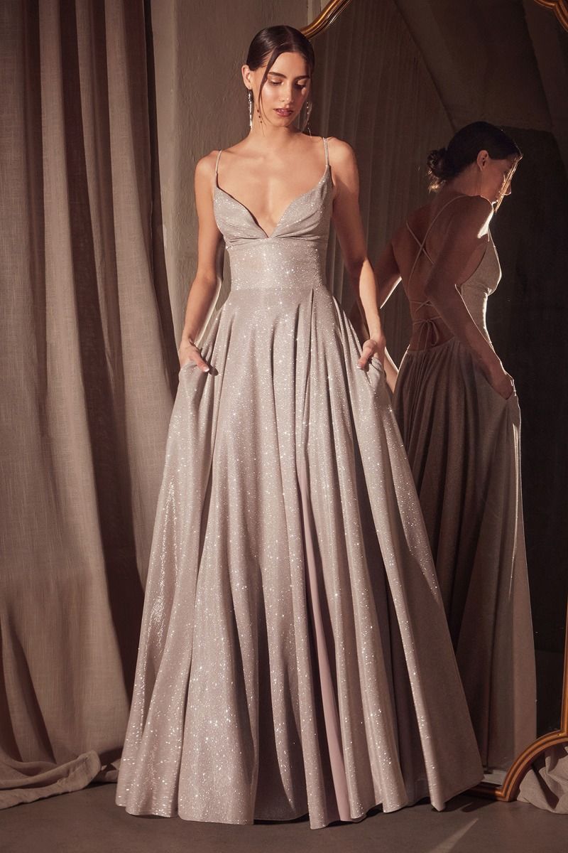 Giorgiana Glitter A Line Dress