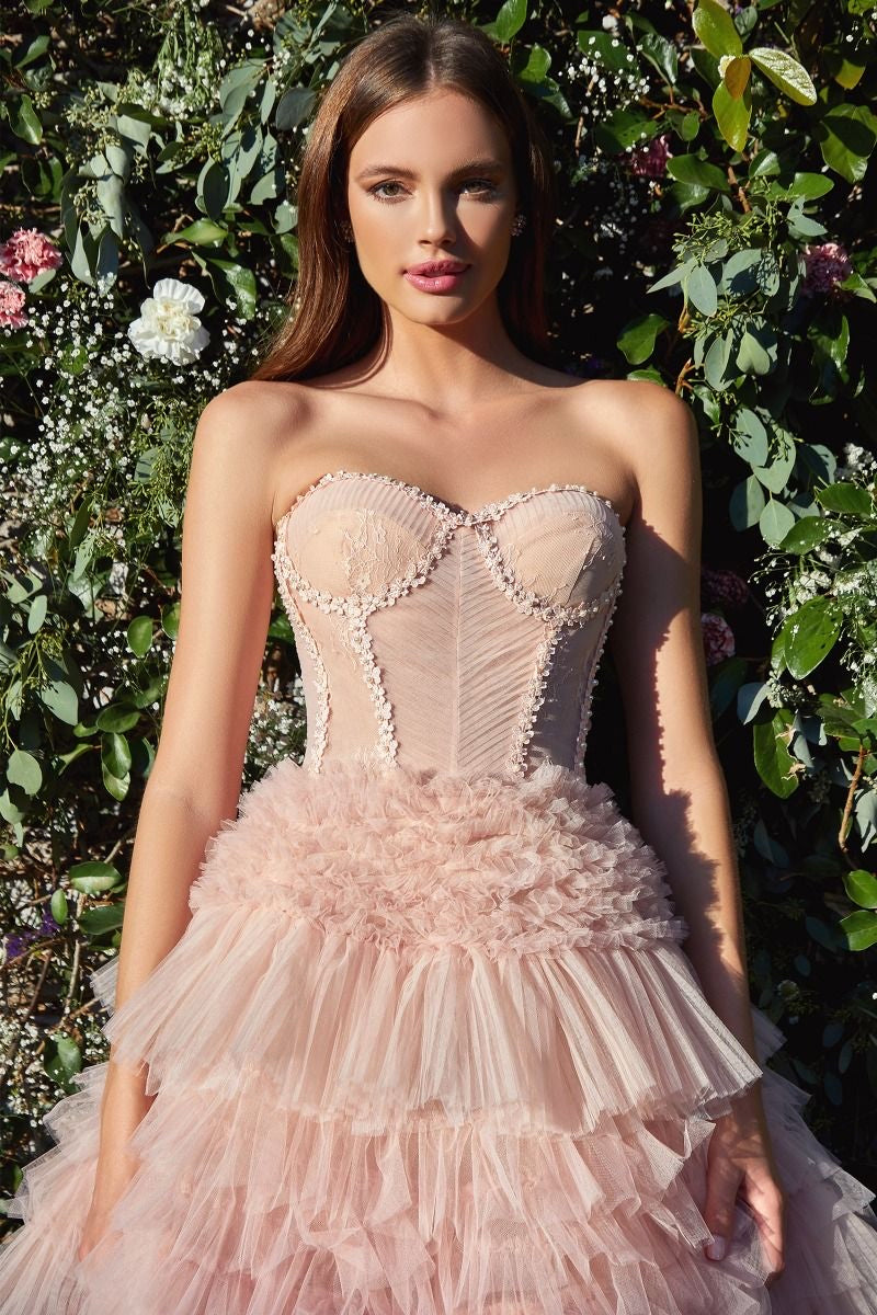 pink sweetheart Fairytale chic fairycore luxury quality ball gown for prom night 