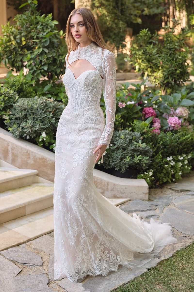 Aurora Fit & Flare Sequined Lace Bridal Gown GALINA COUTURE Aurora Fit & Flare Sequined Lace Bridal Gown GALINA COUTURE