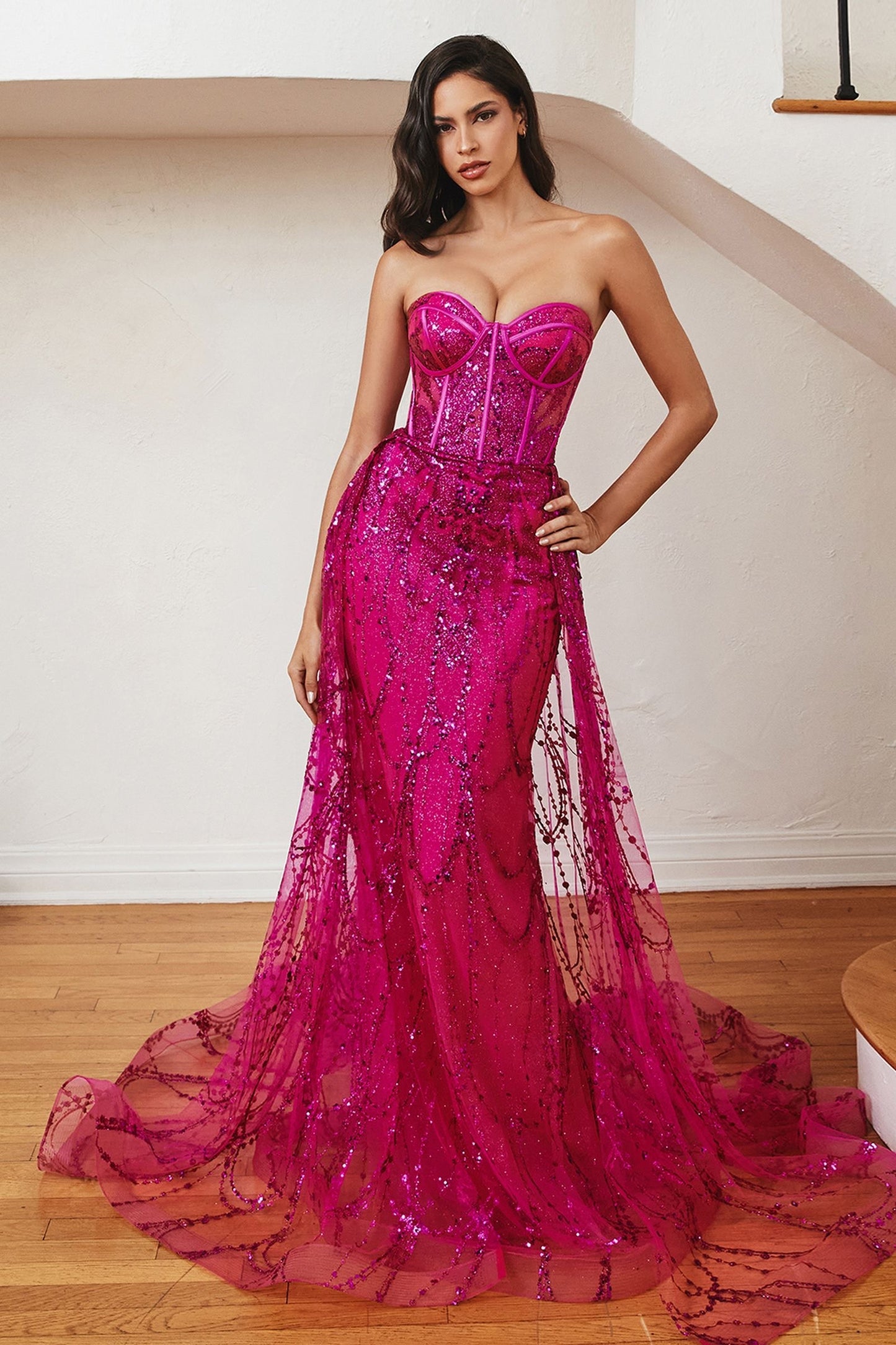Sultry sensation strapless mermaid gown for a lasting impression