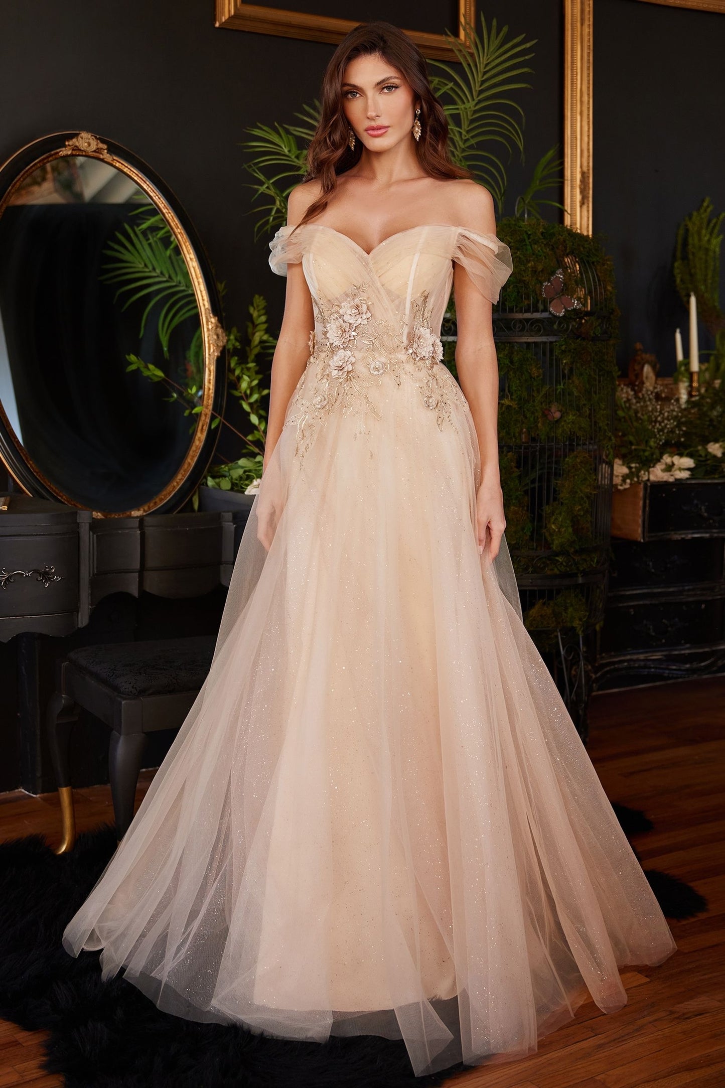 Romantic Tulle A-Line Gown