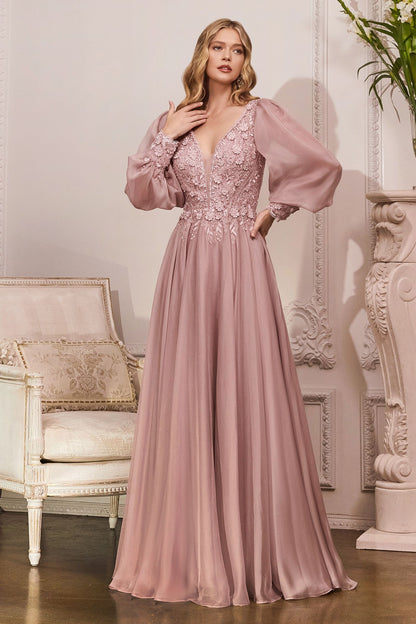Long Sleeve Luxe Gown