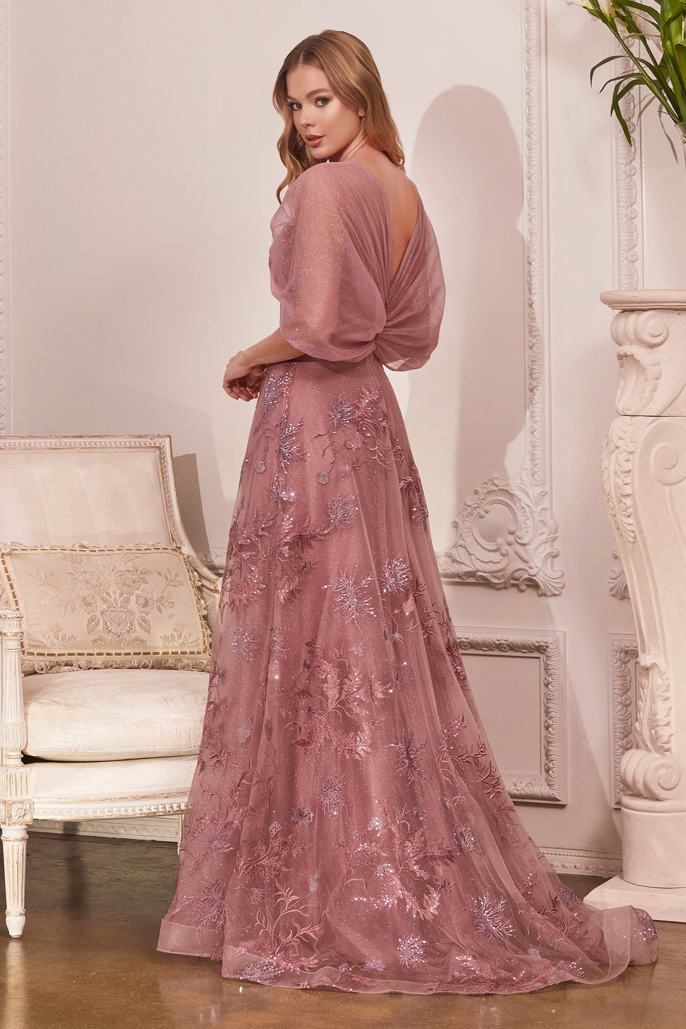 dress with luxury fabric for special events