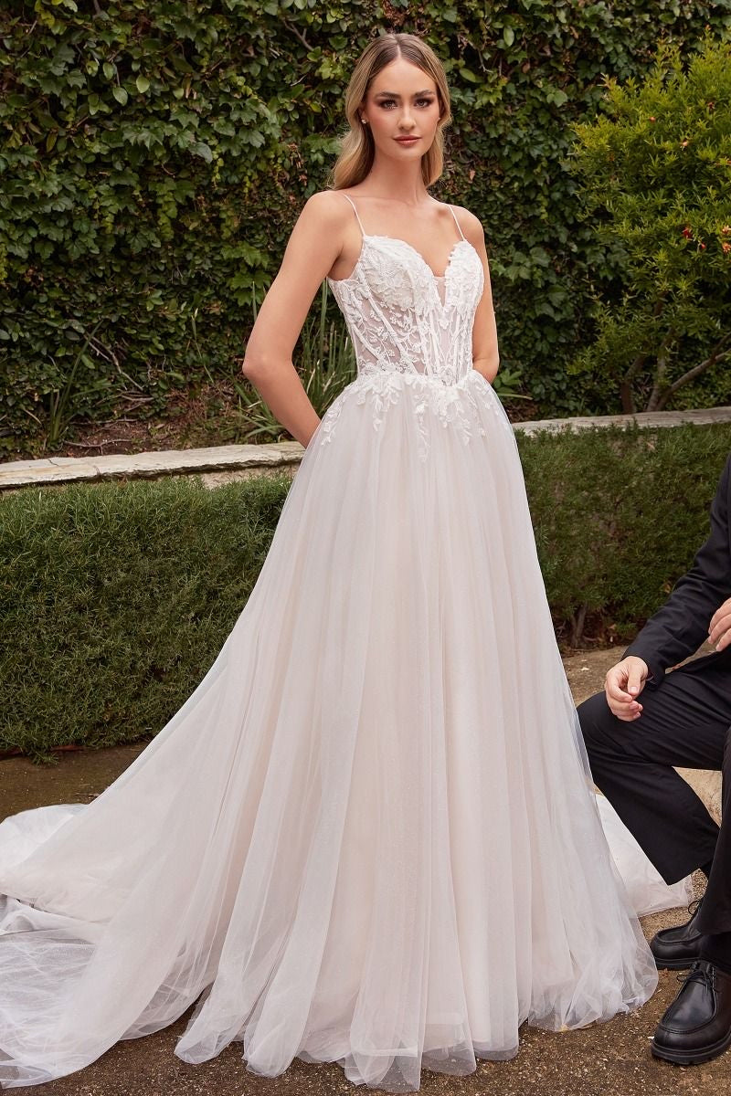 Lace and Tulle A-Line Wedding Dress – GALINA COUTURE