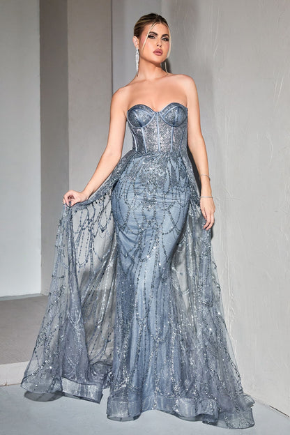Timeless strapless mermaid gown for prom and weddings