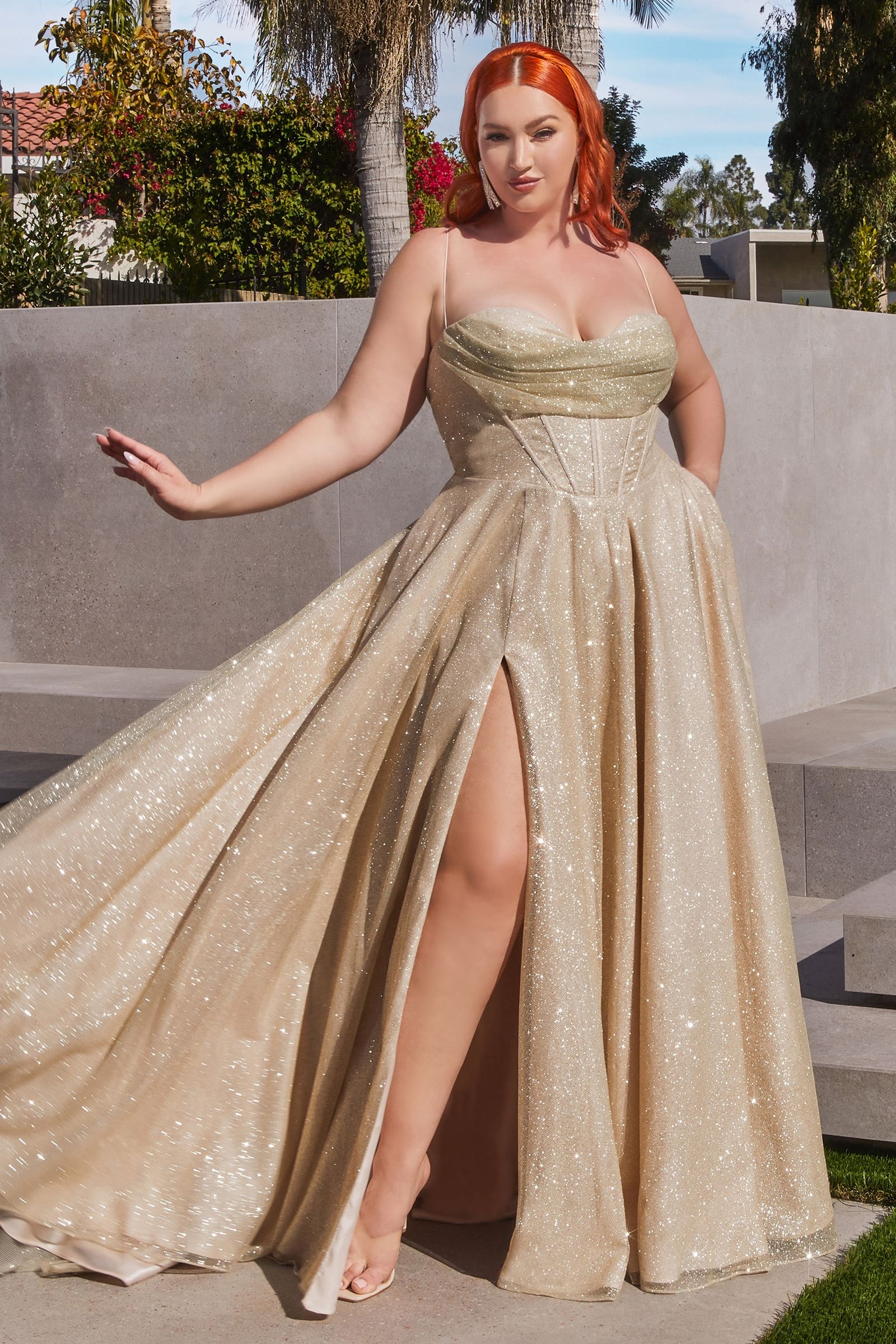 Gold prom dress , Plus size dresses for wedding quests , Gold evening dresses plus size