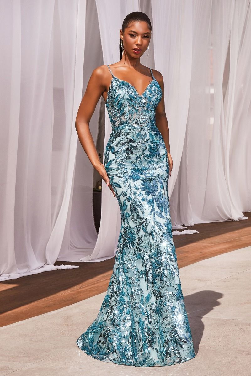 Meghan Sequin Fitted Gown