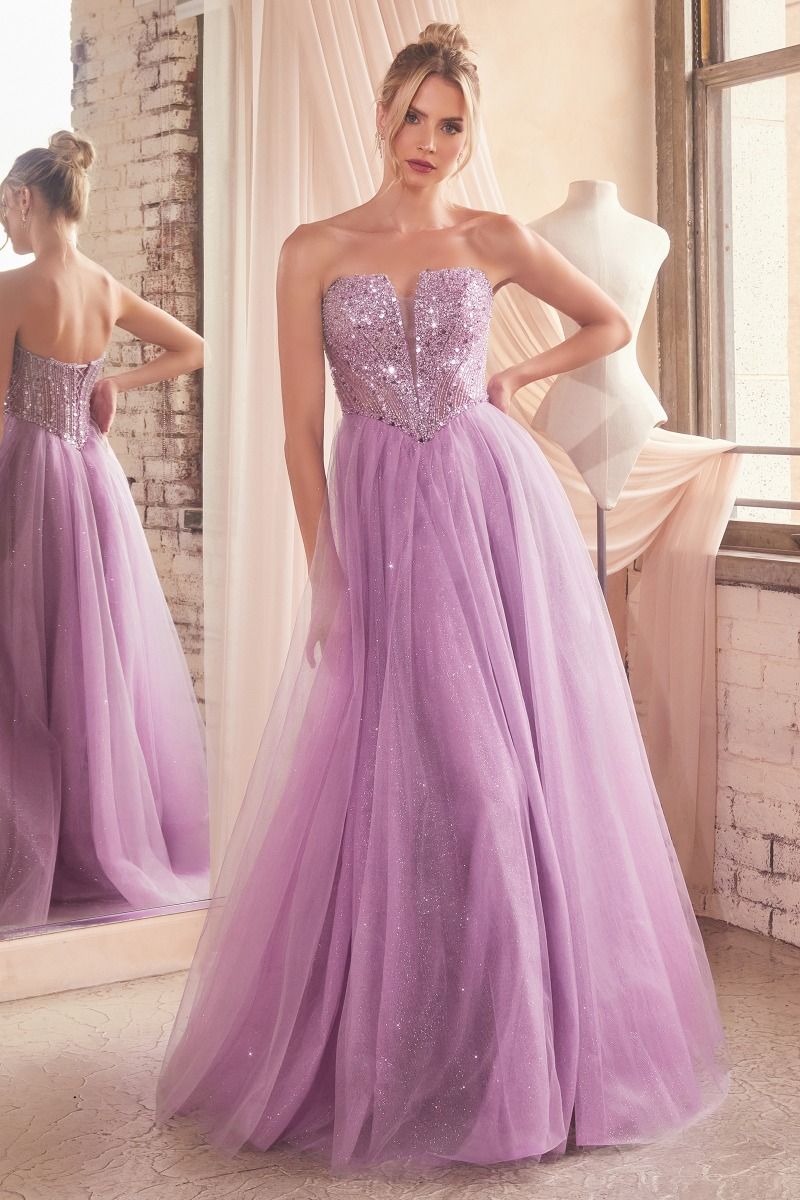 Couture ball gowns , Lavender evening dress 