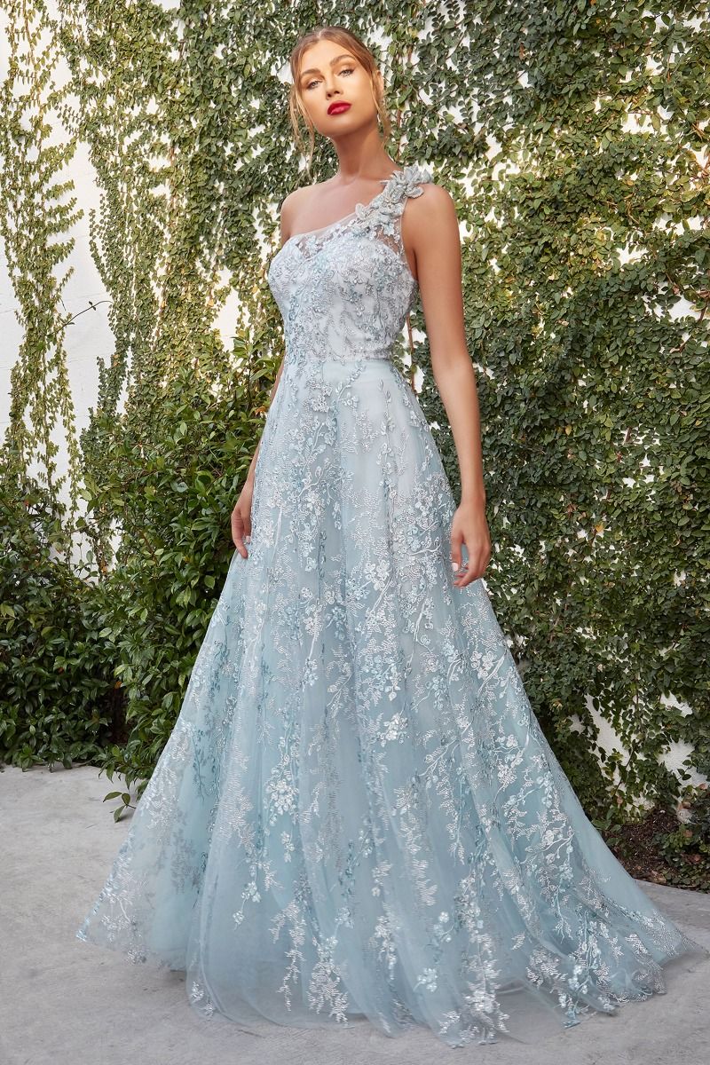 Mother of the bride gorgeous dress in sea mist blue color