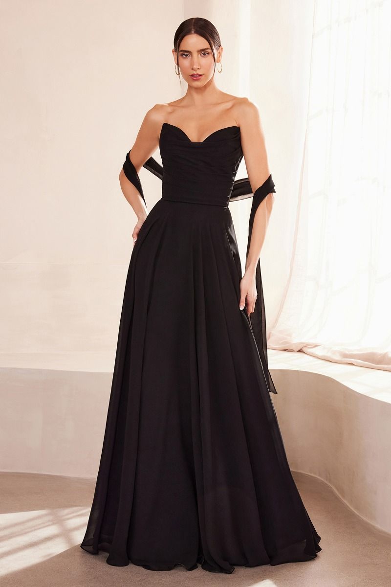 Valentine Chiffon Strapless Sweetheart Dress