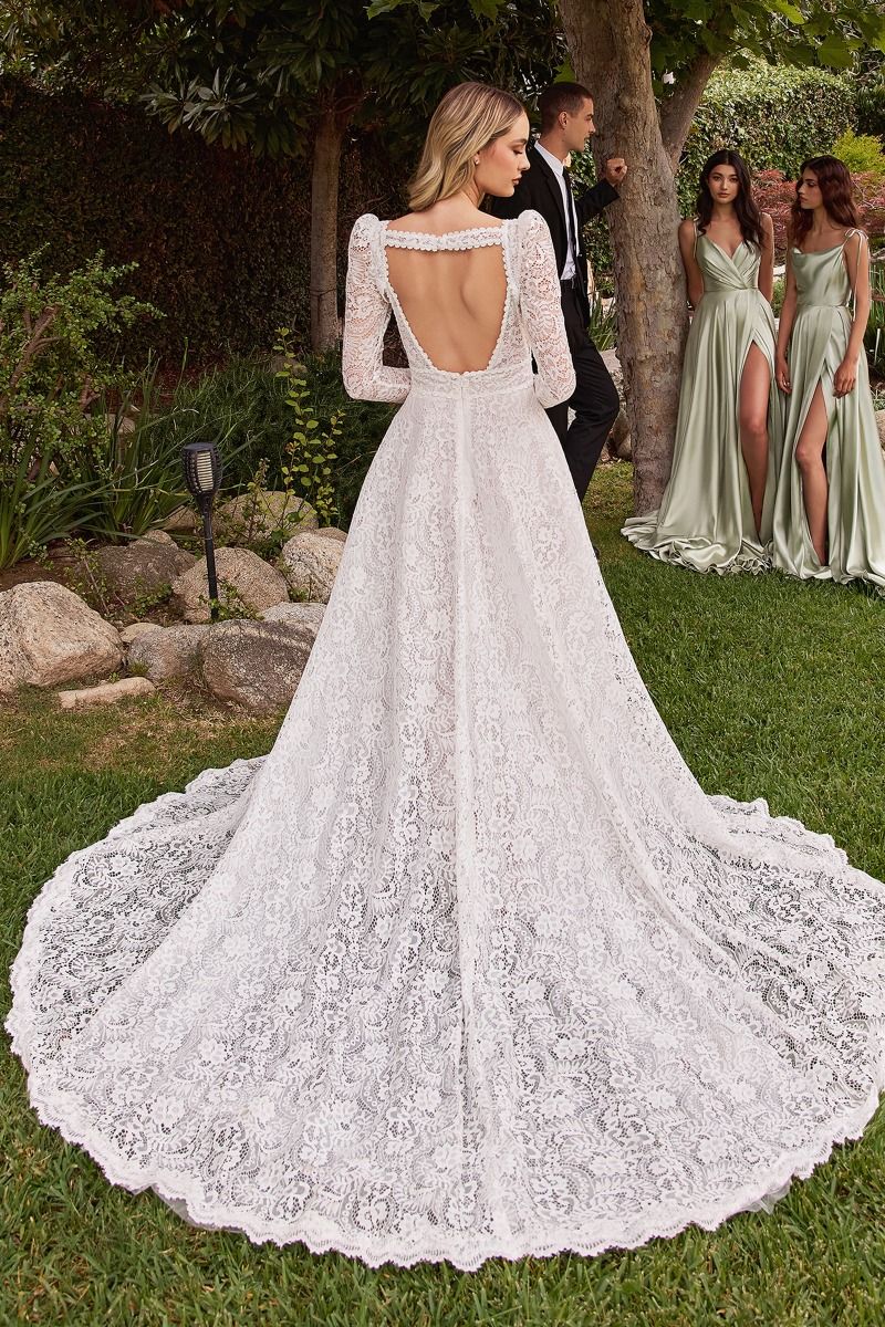 intricate open back adds allure and sophistication