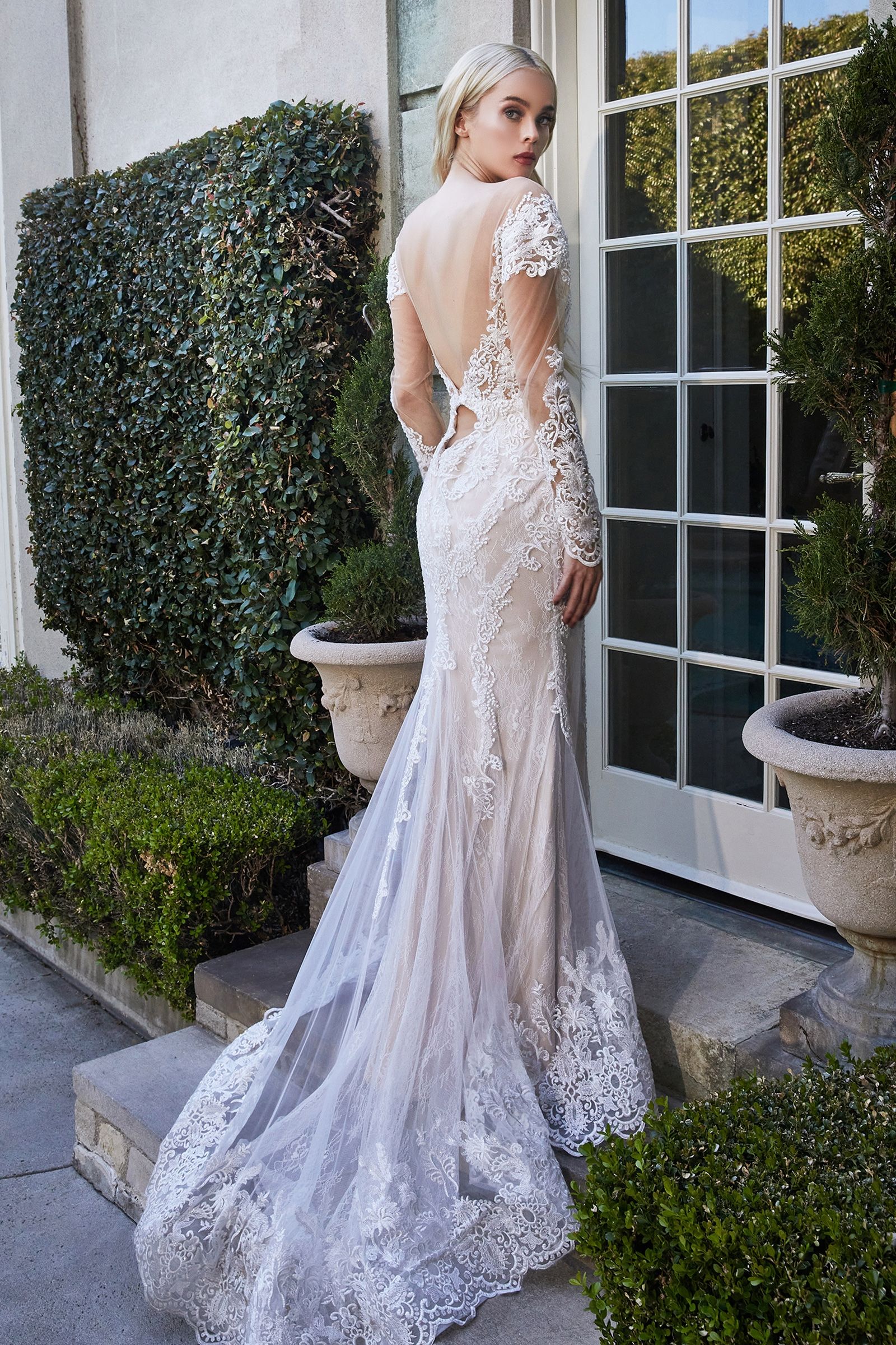 gorgeous wedding gown with stunning open back