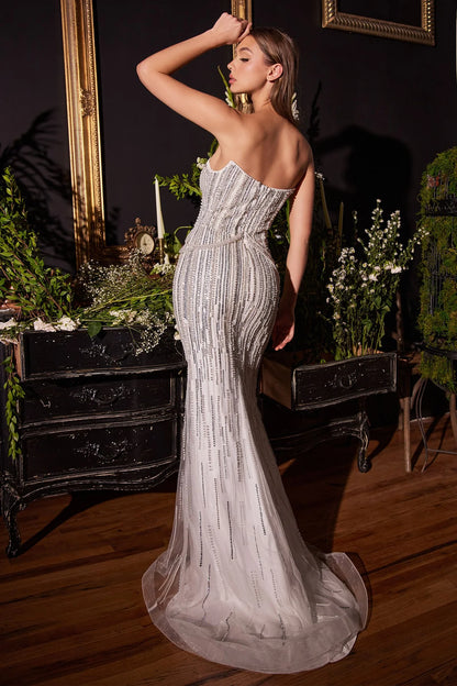 Unique and modern twist on a timeless silhouette, creating a one-of-a-kind gown with contemporary detailing