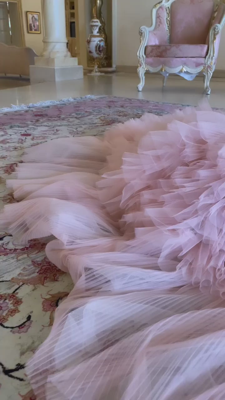 sexy and romantic Fairytale chic fairycore luxury quality ball gown for prom night