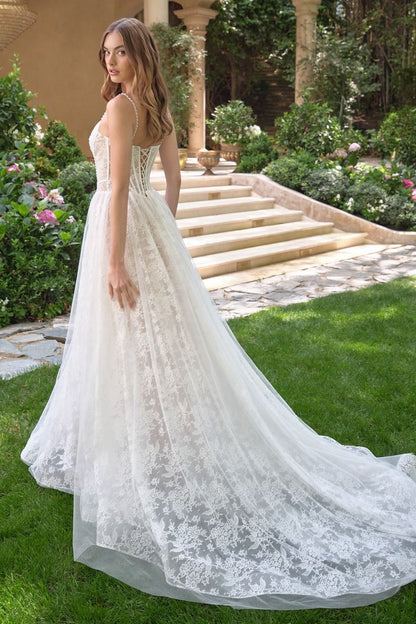 Pearl Reverie A-Line Lace Wedding Gown