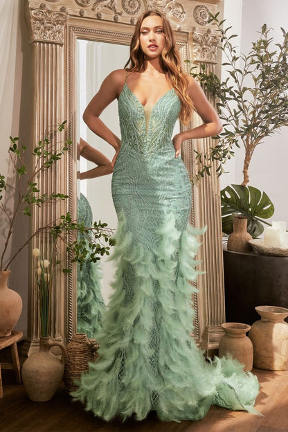 Olivia Mermaid Feather Gown