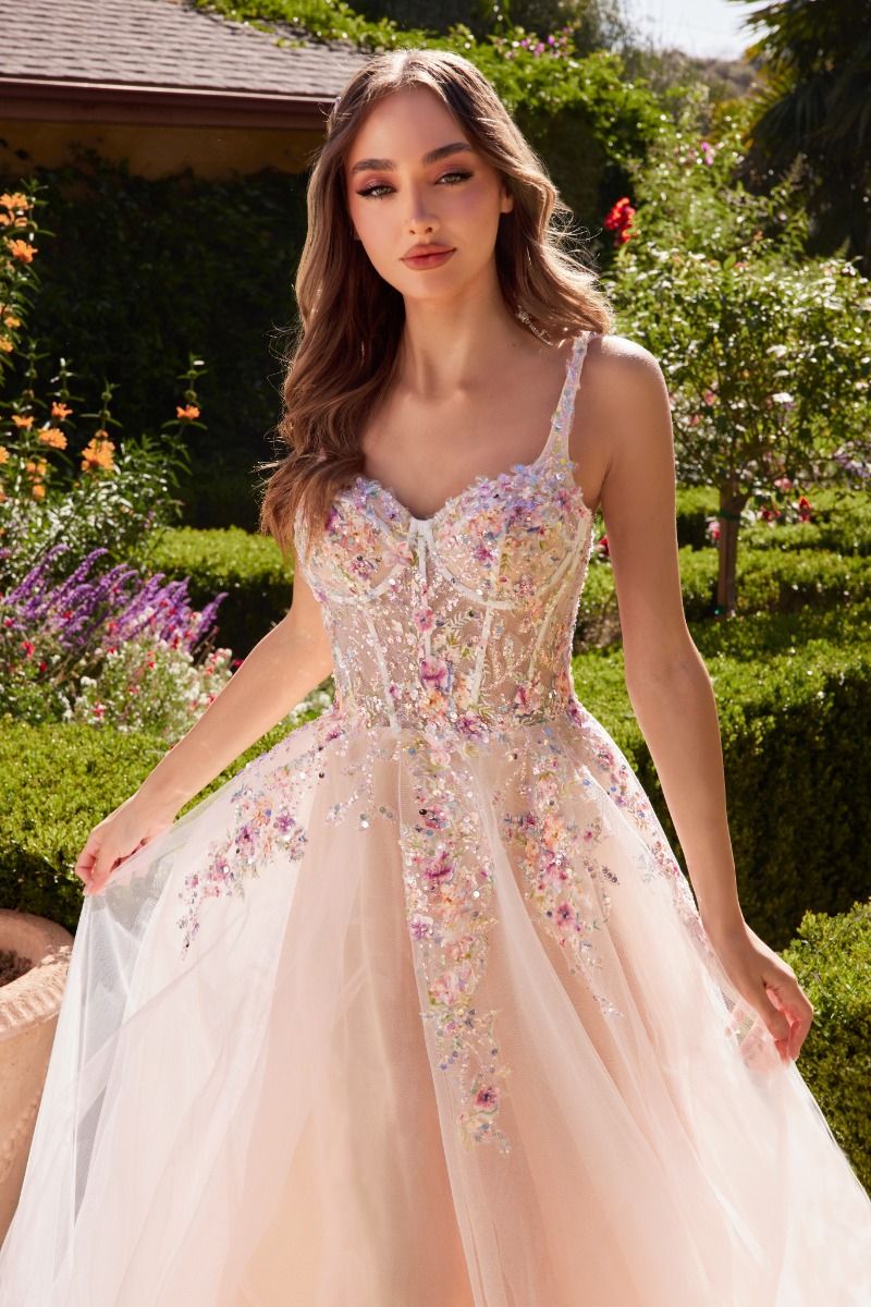 Rozie Gown With Floral Embellishment