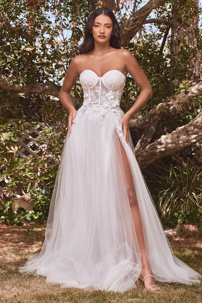 Romantic and ethereal ball gown with layers of luminescent tulle