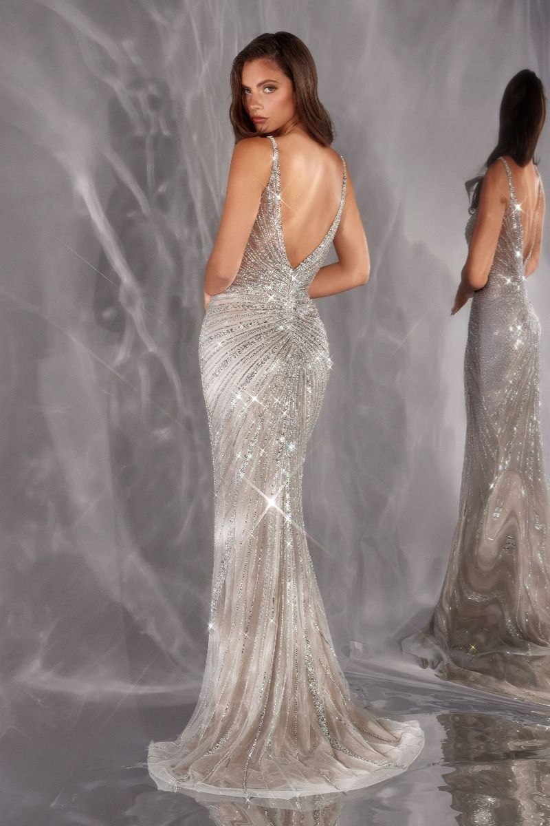 Peyton Crystal & Bead Embellishment Gown