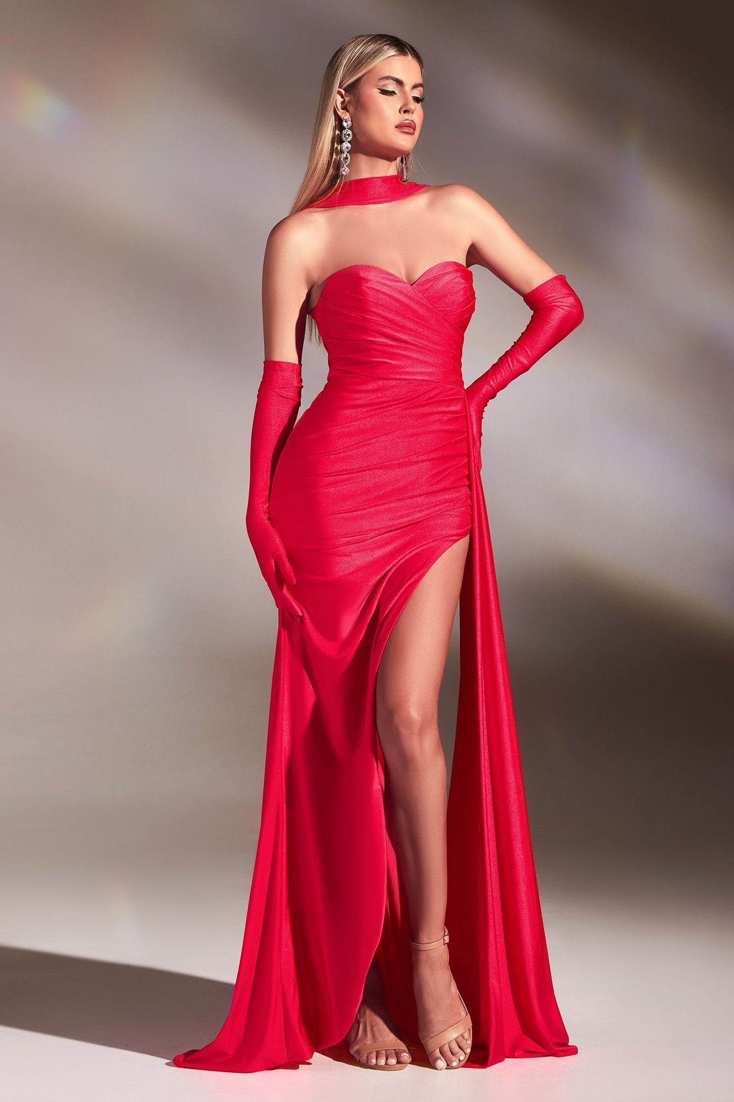 Sheila Strapless Stretch Satin Gown