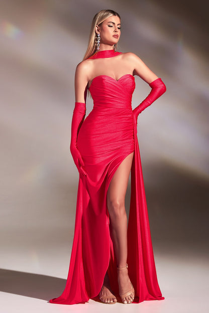 Sheila Strapless Stretch Satin Gown