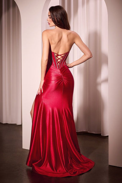 Melania Bodice Satin Gown