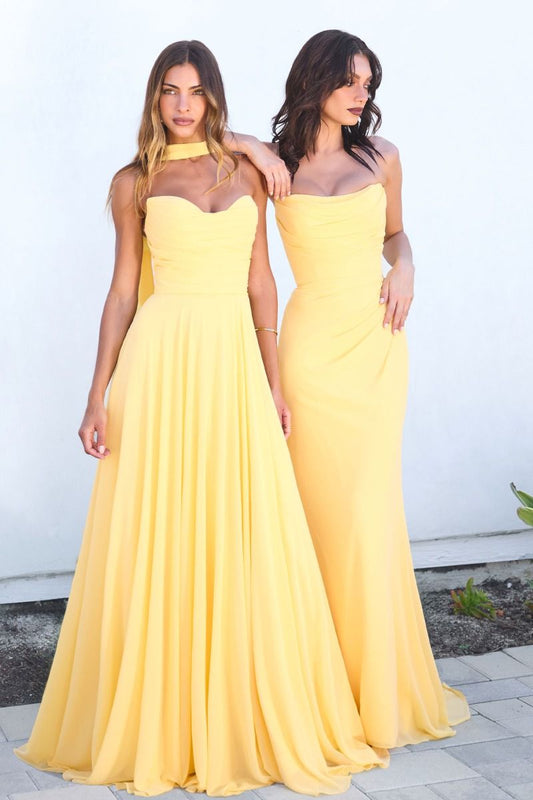 Valentine Chiffon Strapless Sweetheart Dress