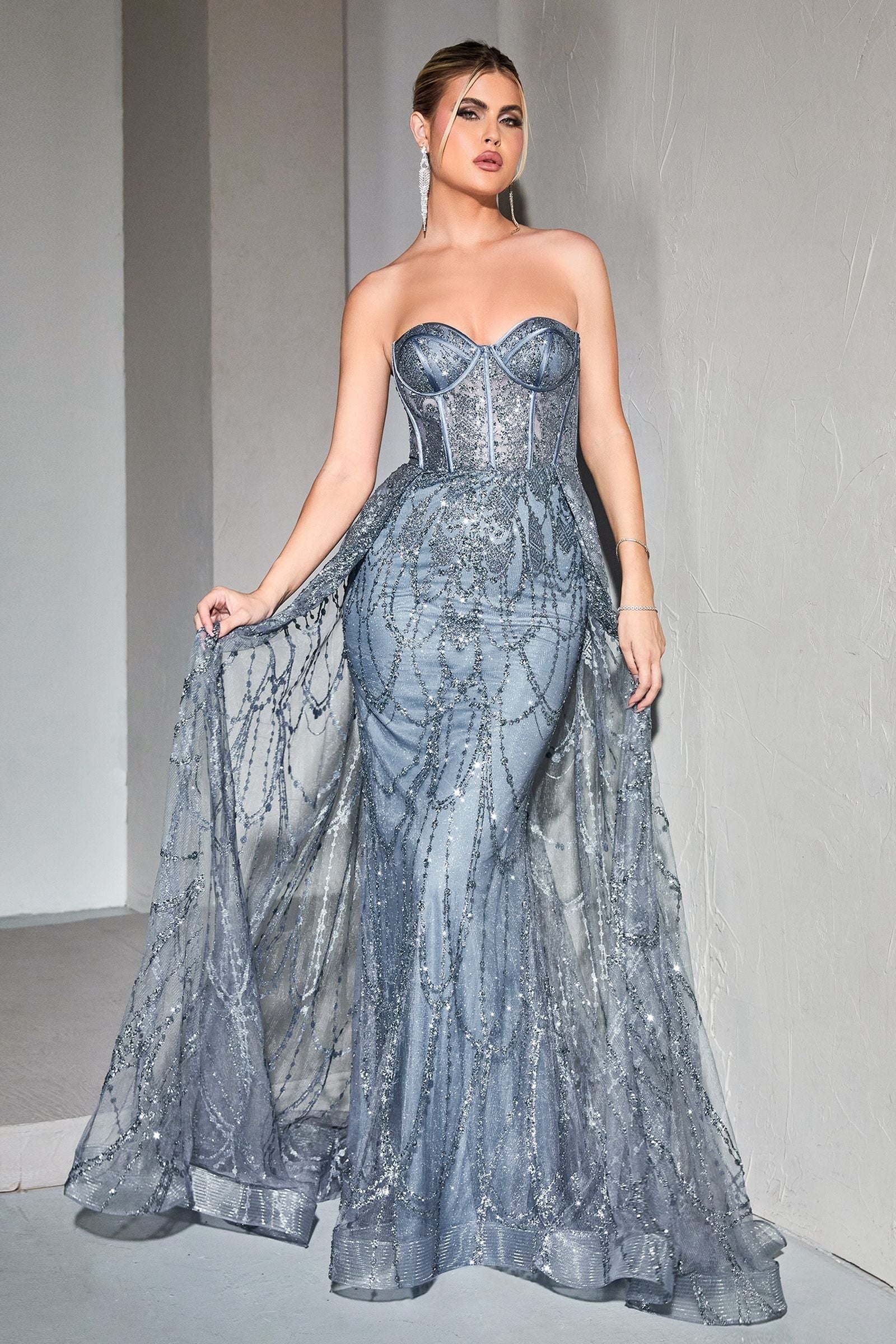 Timeless strapless mermaid gown for prom and weddings