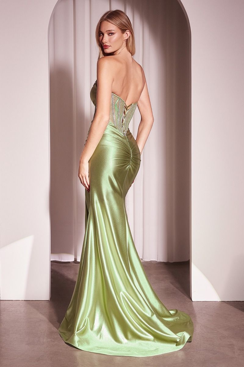 Melania Bodice Satin Gown