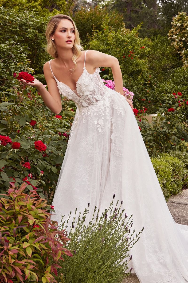 Affordable Wedding Dresses Online Layered Lace A Line Bridal Gown GALINA COUTURE