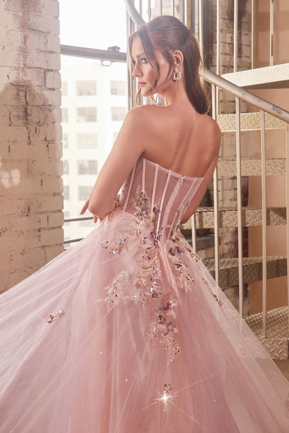 A breathtaking strapless tulle ball gown, exuding elegance and charm , prom dresses london